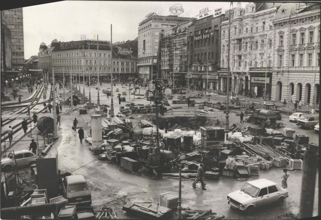 Radovi na Trgu Republike za Univerzijadu 1986. godine (D)